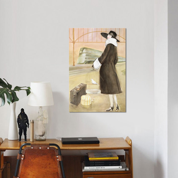 «Vintage Lady II», impression sur toile, H 12 po x l 8 po x P 0,75 po, Toile tendue, Pas de tapis
