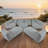 9-Piece Outdoor Sectional Sofa With Chaise Lounge For Patio, Garden And Swimming Pool-81937682
