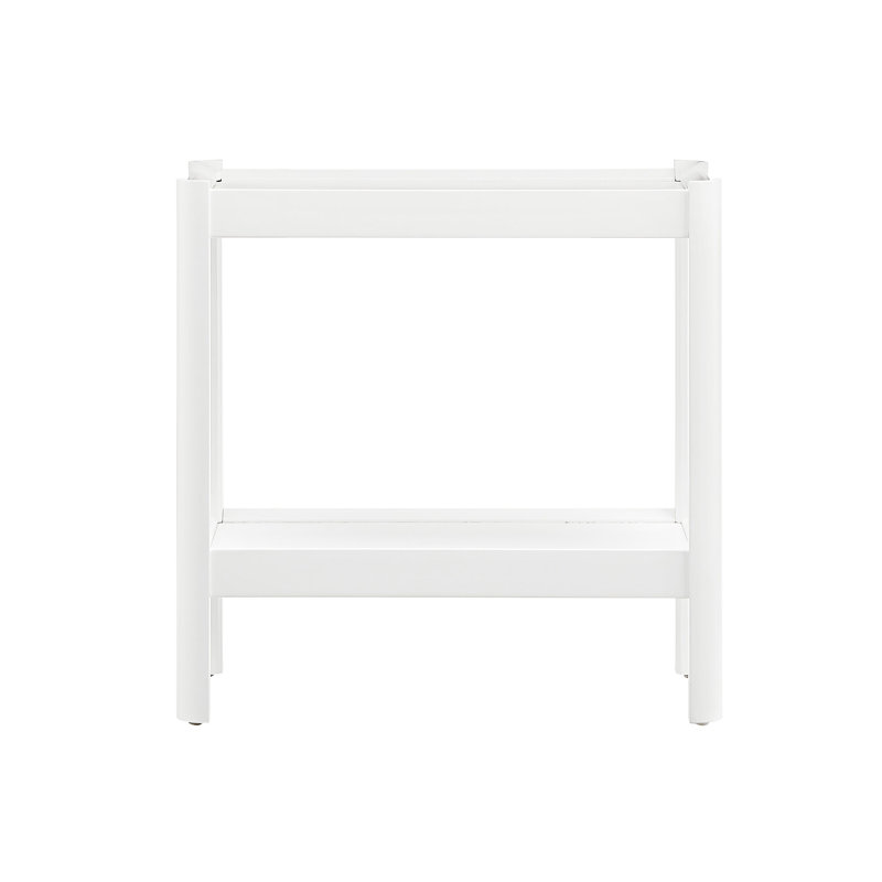 Table de chevet avec tablette ouverte, Blanc
