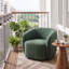 Fauteuil demi-tonneau pivotant rembourré Munehito-986386222