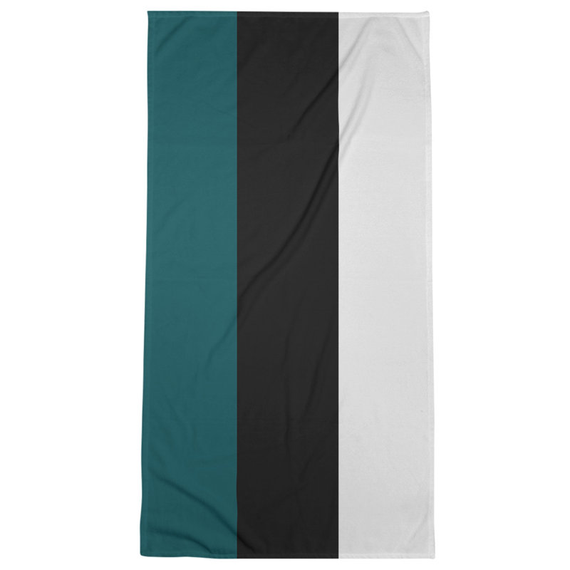 Bath Towel, Green/Charcoal
