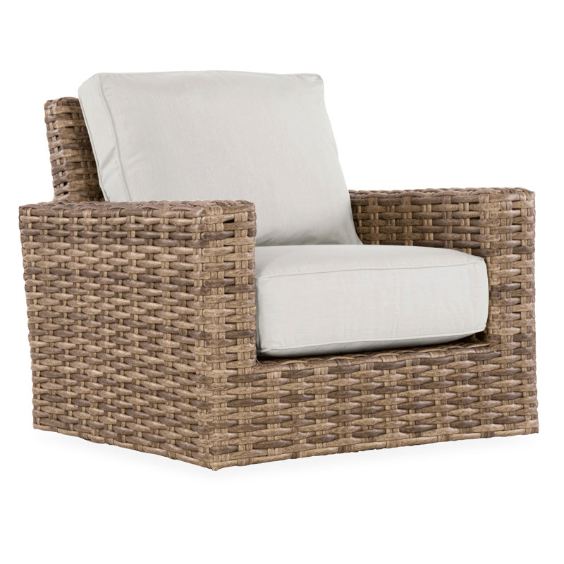 Havana Outdoor Swivel Glider Lounge Chair with Sunbrella Cushions, Antique Beige Sunbrella® Canvas