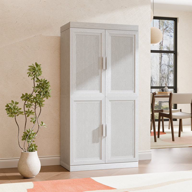 Meuble télé 31 pouces H Farmhouse, Blanc, 31" H x 62" W x 16" D