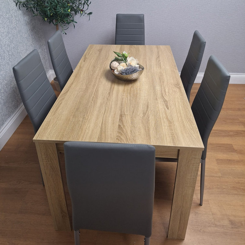 Anacelis 6 - Person Dining Set, Grey