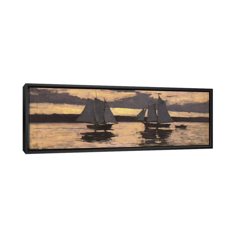 «Gloucester, Mackerel Fleet at Sunset» par Winslow Homer, reproduction d'art sur toile, H 20 po x l 60 po x P 1,5 po