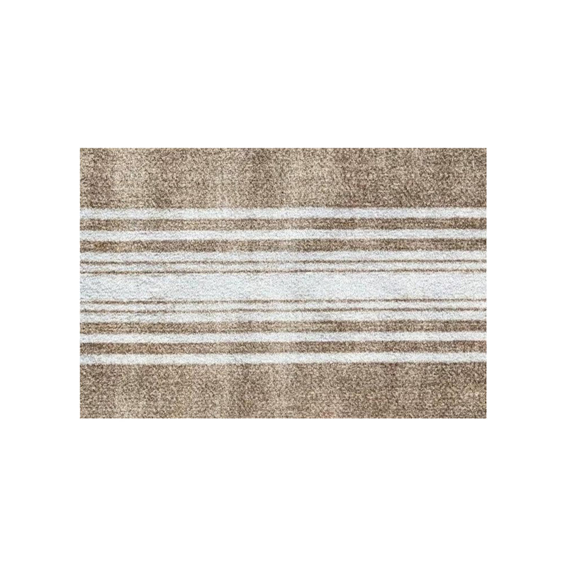 Linen Striped Small Floor Mat, 20" W x 28" L