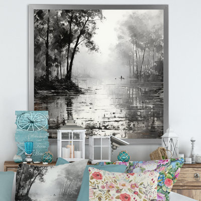 " Enchanted Foggy Woods River I "