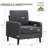 Stylish Upholstered Fabric Accent Chair with Sturdy Solid Wood Legs-895541244