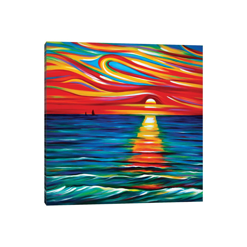 «The Gift Of Sunset» - reproduction, H 12 po x l 12 po x P 0,75 po, Toile tendue