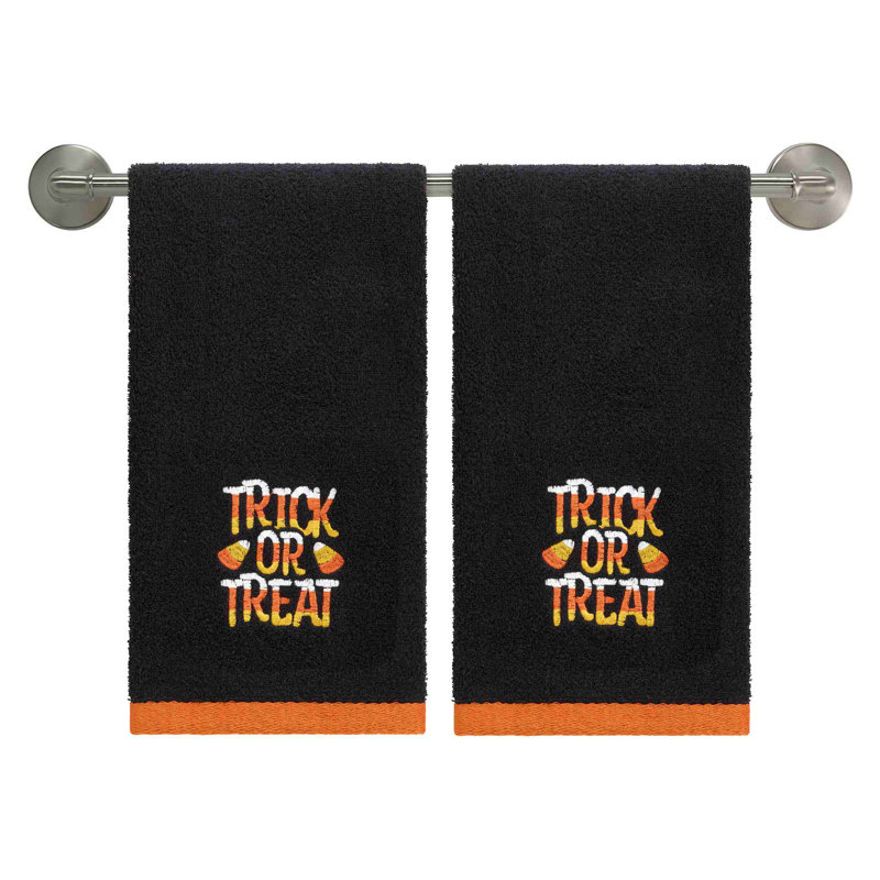  Trick or Treat Halloween 2-Pack Hand Towels