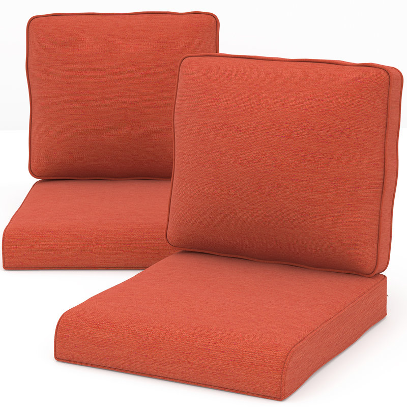 Outdoor 4'' Seat / Back Cushion, Orange, 4