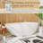 67" L Shell Texture Design Solid Surface Freestanding Bathtub