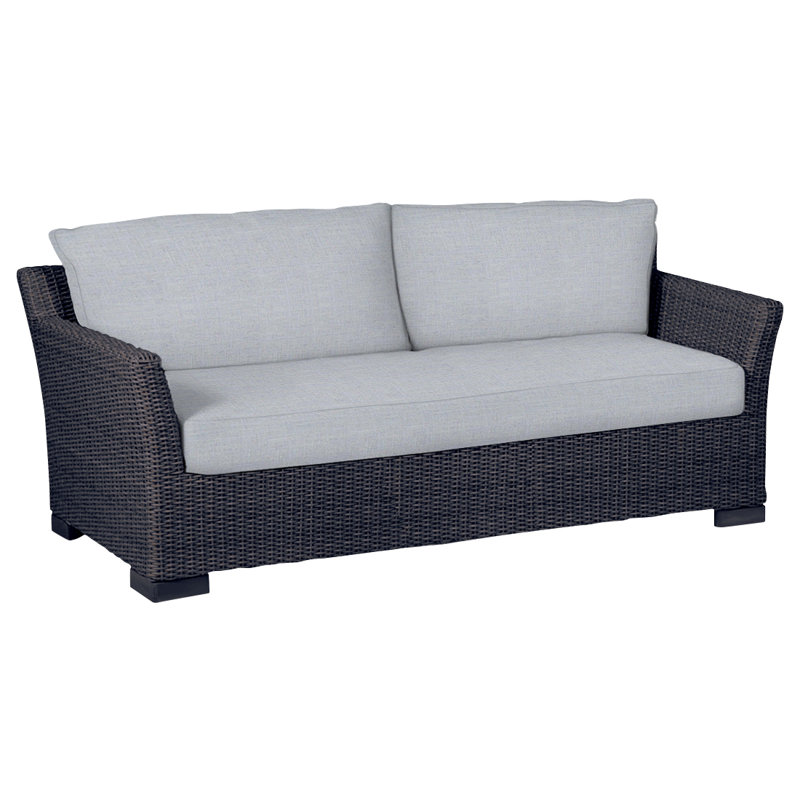 Club Woven Sofa - Black Walnut, Black Walnut, No Welt, Linen Chambray