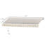 Auvent rétractable 12 'x 10' auvent de patio avec abat-jour à manivelle, UV 280G / m² et tissu résistant à l'eau et structure en aluminium pour terrasse, balcon, cour-1856242299