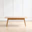Centre de table Table basse 100% plateau en bois massif avec plateau et plateau de table basse Largeur 120 x profondeur 56 x hauteur 45 cm Bureau d'étude Facile à assembler Bois naturel avec tablette de rangement