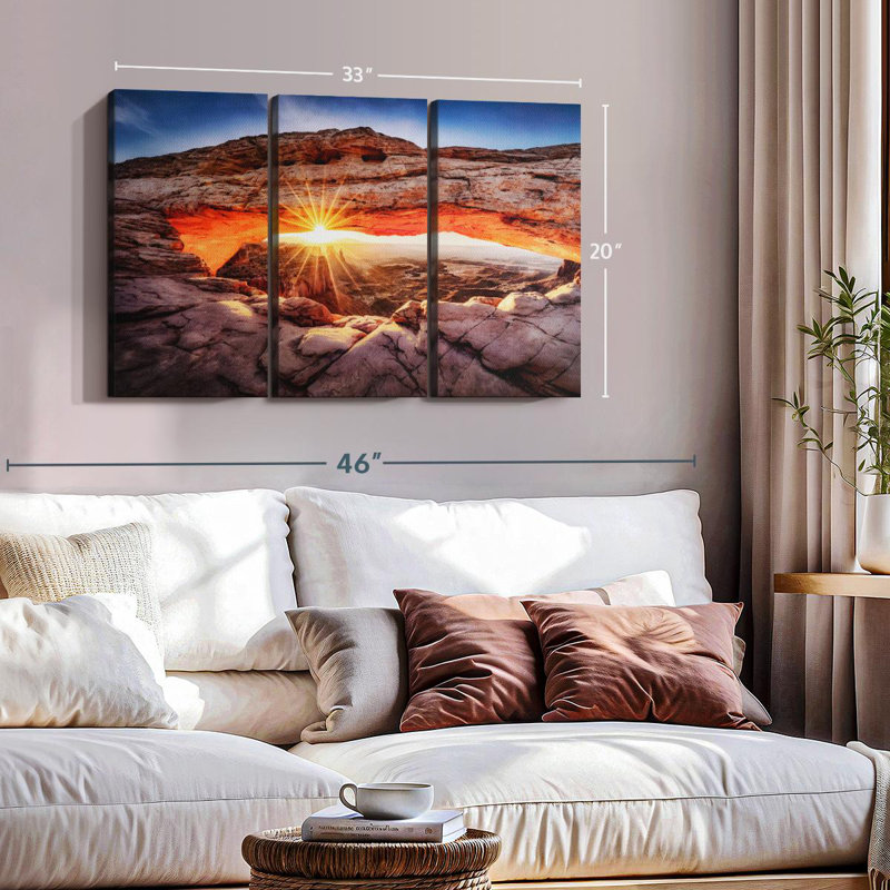 «Mesa Arch Sunrise Canyonlands II» sur toile, H 20 po x l 33 po x P 1,25 po