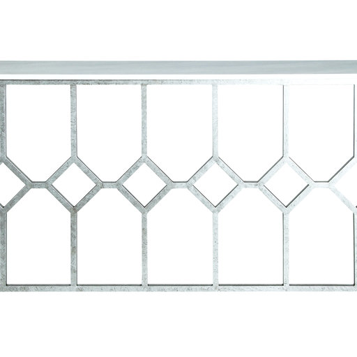 Napoleon Large Console (72"L), Royal Silver, Carrera Marble