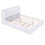 Grand lit plateforme avec rangement et tablettes gigognes TG, blanc