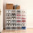 24 Pair PP Stackable Shoe Storage Cabinet White Foldable Dustproof Shoe Boxes
