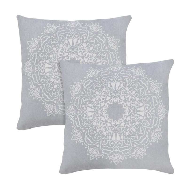Ensemble de 2 coussins en coton Classic, Gris