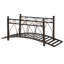 Pont de jardin en arche en métal zingué de 3,3 pi avec glissières de sécurité Outsunny