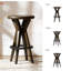Tabouret de comptoir l 16 po Todrick avec pieds en bois massif et anneau en acier massif-58986411
