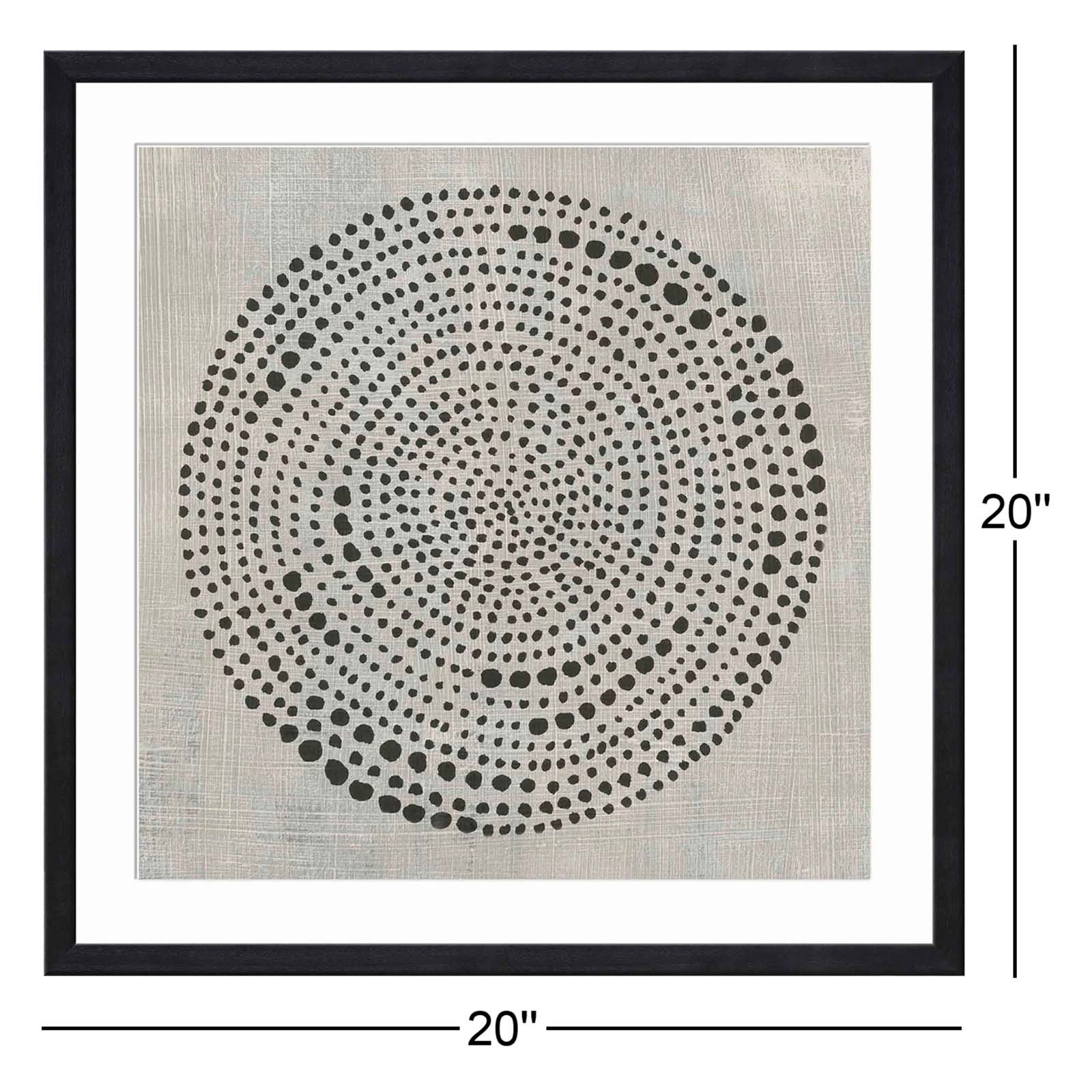 Mythos I Painting by Chariklia Zarris, Black Single Picture Frame with Mat, 20" H x 20" W