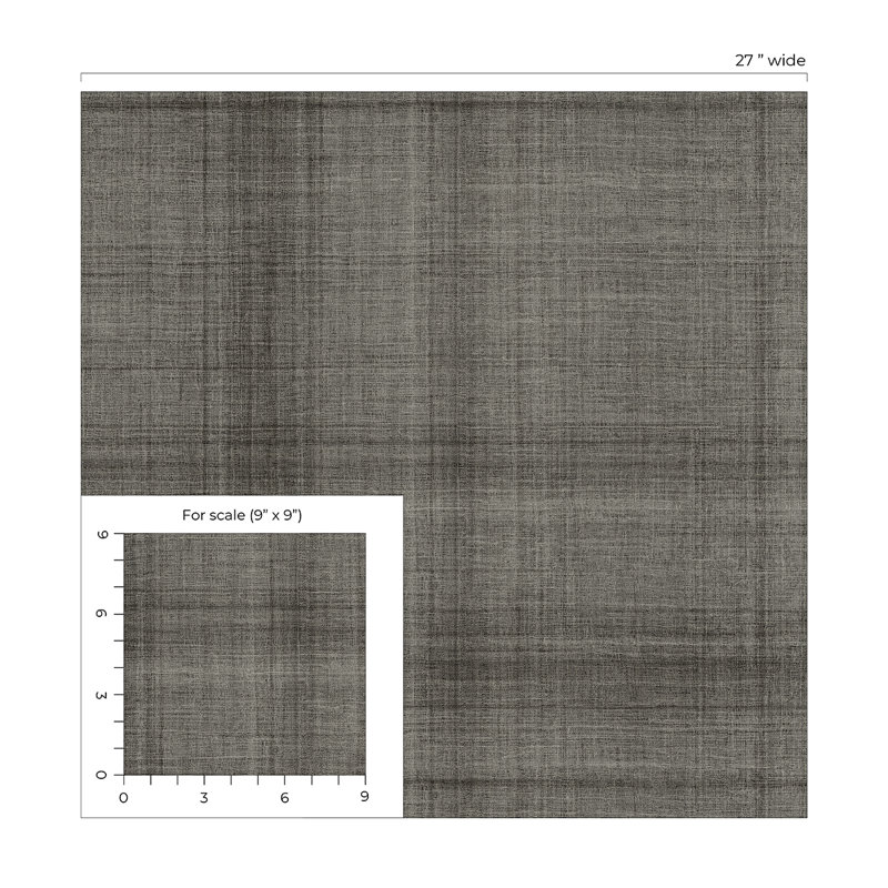 Papier peint en vinyle gaufré Seabrook Designs, Gris anthracite