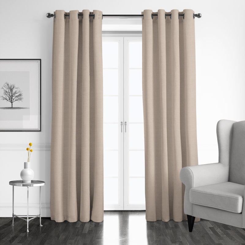 Paire de rideaux Elsie, L 50 po x L 84 po, Naturel