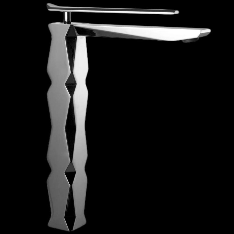 Ikon High Luxury Vessel Sink Bathroom Faucet, Polished Chrome
