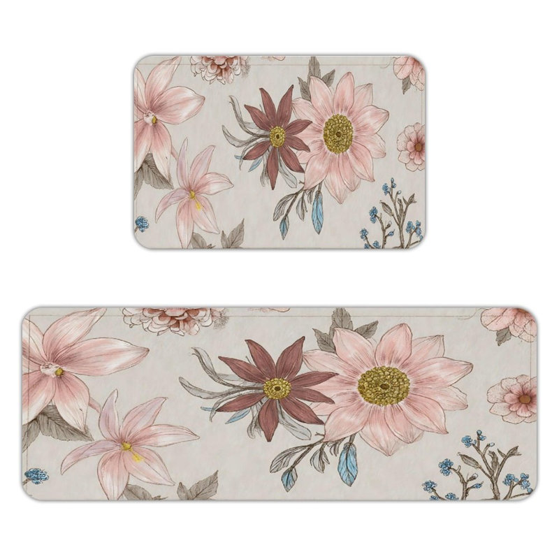 Tapis de cuisine antidérapant gris doux doux