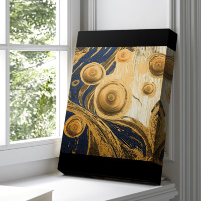 Toile tendue abstraite avec châssis de la galerie ccclvi - prête à être accrochée