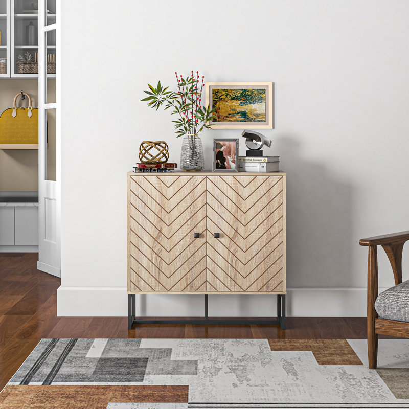 Collegiate Embossed Arrow Storage Cabinet w/ Adjustable Shelf Metal Frame Handles