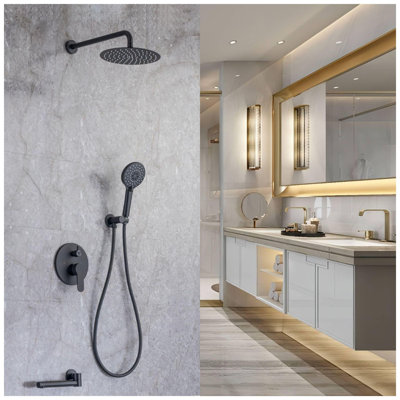 Système de douche complet avec valve brute
