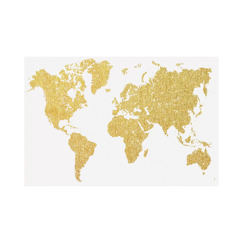 Carte dorée - giclée sur toile tendue avec châssis, H 18 po x l 26 po