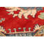 Tapis unique rouge / beige en laine noué à la main de style Gazni des années 2010 de 4 pi 2 po x 5 pi 8 po One Qaiden