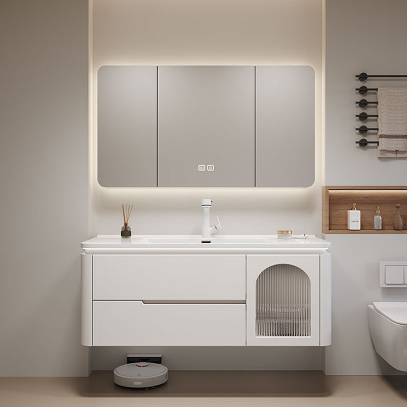 Armoire de salle de bain moderne de style crème