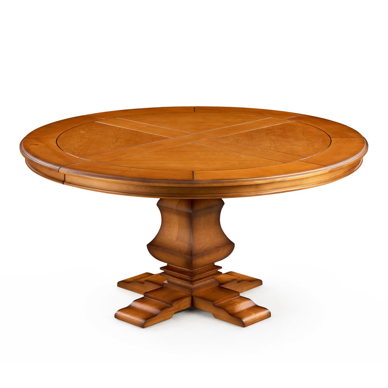 59.8" Round Solid Wood Dining Table
