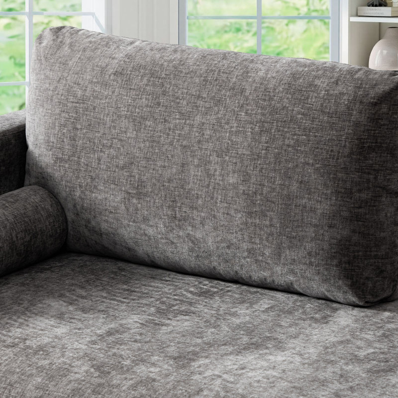 Chaise longue rembourrée de 82,7 po de largeur, Gris