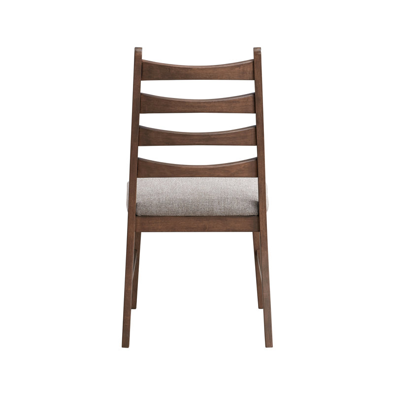 Ensemble de 2 chaises d'appoint au fini lin et noyer Mayah, Gris