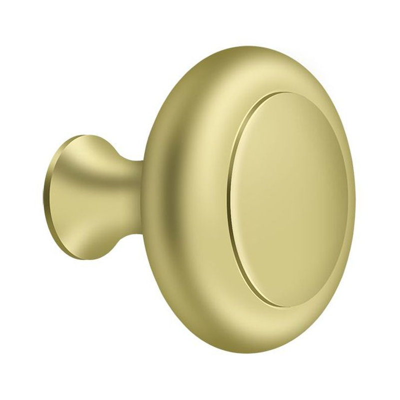 Mushroom Knob, Polished Brass