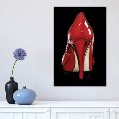 Red Heel 1 Piece Wrapped Canvas Painting