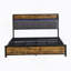 Noir; brun; lit double gris / double-405956636