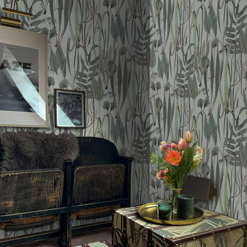 Botanical Wallpaper Sage Green