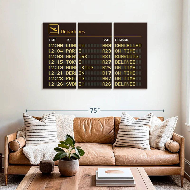 Ensemble de voyage sur toile 3 pièces, H 36 po x l 57 po x P 1,25 po
