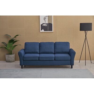 77.56'''' Linen Rolled Arm Sofa with Reversible Cushions -  Red Barrel StudioÂ®, 045F974AA646447FAD2B3678E3646509