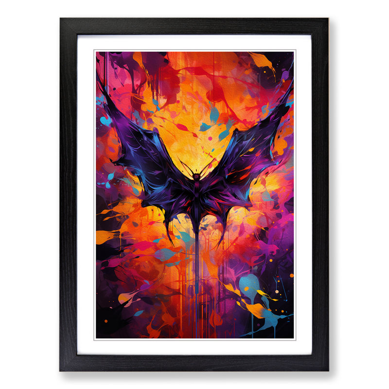 Single Picture Frame Print on Wood, 46cm H x 34cm W, Black Framed