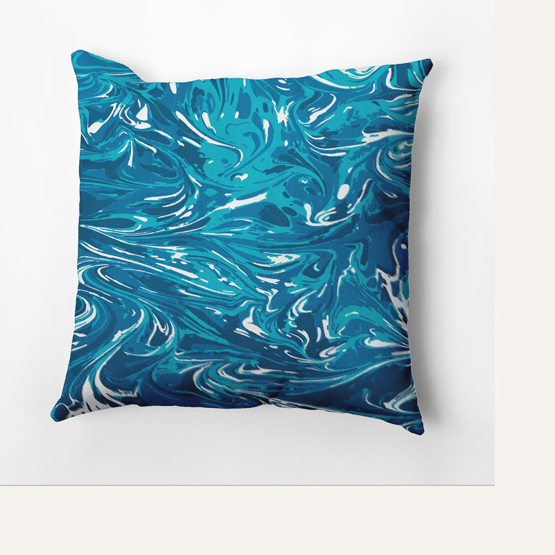 Housse et insert de coussin Mélange, Turquoise, H 16 po x l 16 po