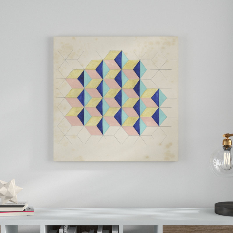 «Geometric Pattern Play I», impression sur toile, H 30 po x l 30 po