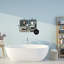 Ensemble de 2 giclées encadrées de salle de bain moderne avec plantes d'intérieur, design par JJ Design House LLC-864928157-864928156